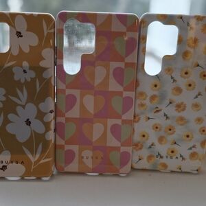Floral and Heart Pattern Phone Cases - Multicolor